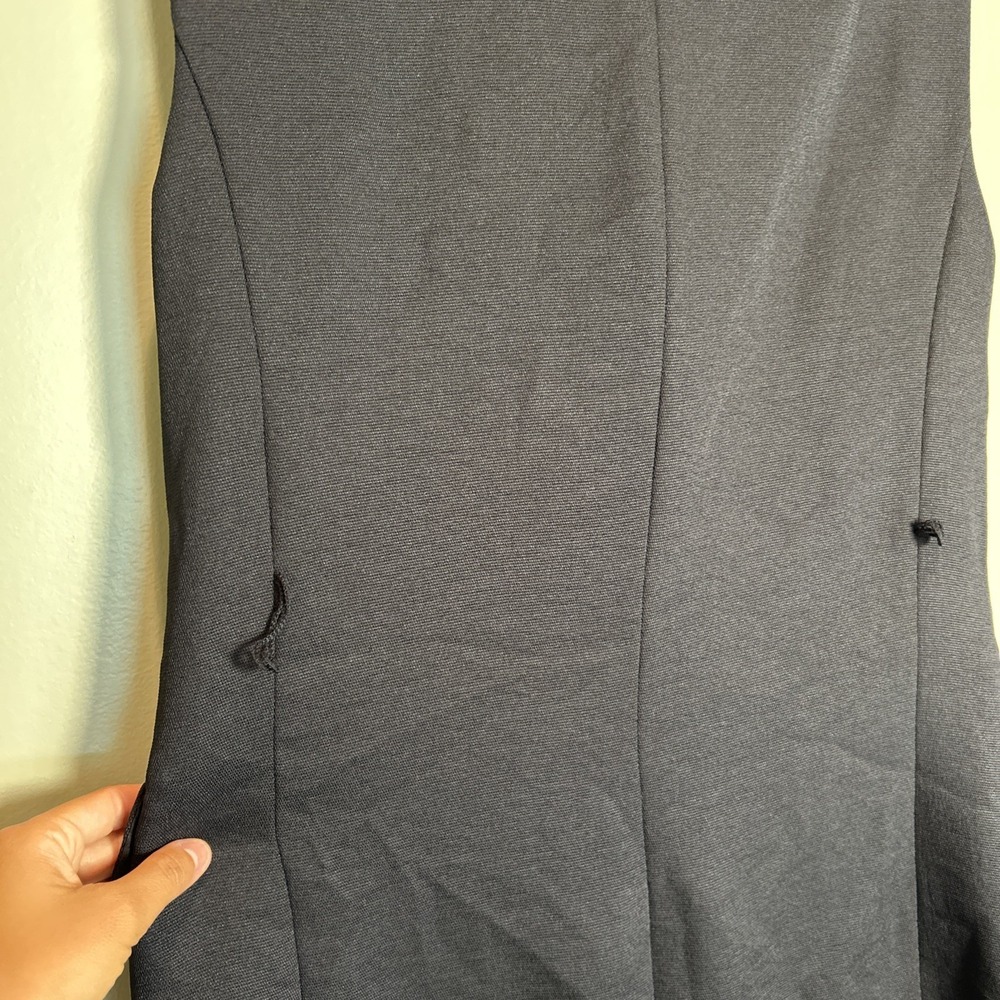 White House Black Market tailored sleeveless Vest Asymmetric front w button XS - Picture 13 of 14